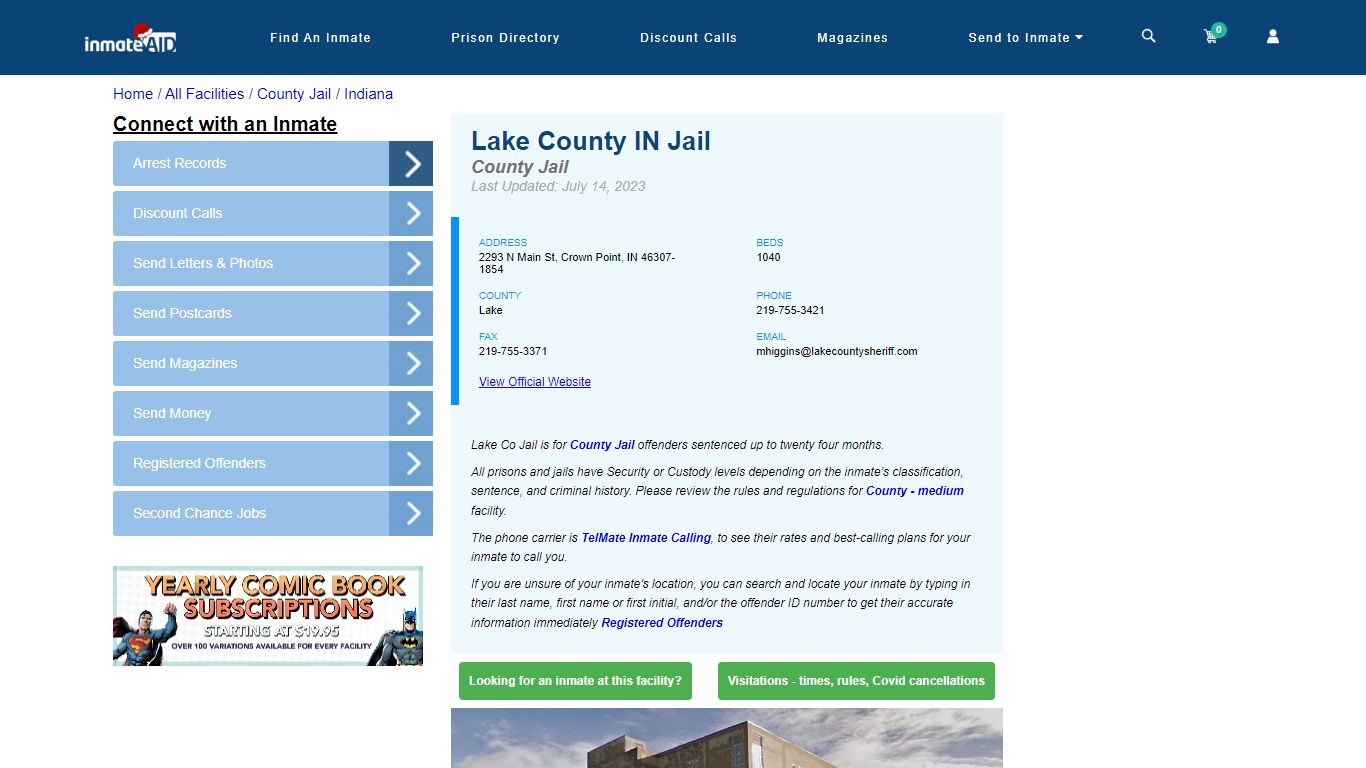 Lake County IN Jail - Inmate Locator - Crown Point, IN