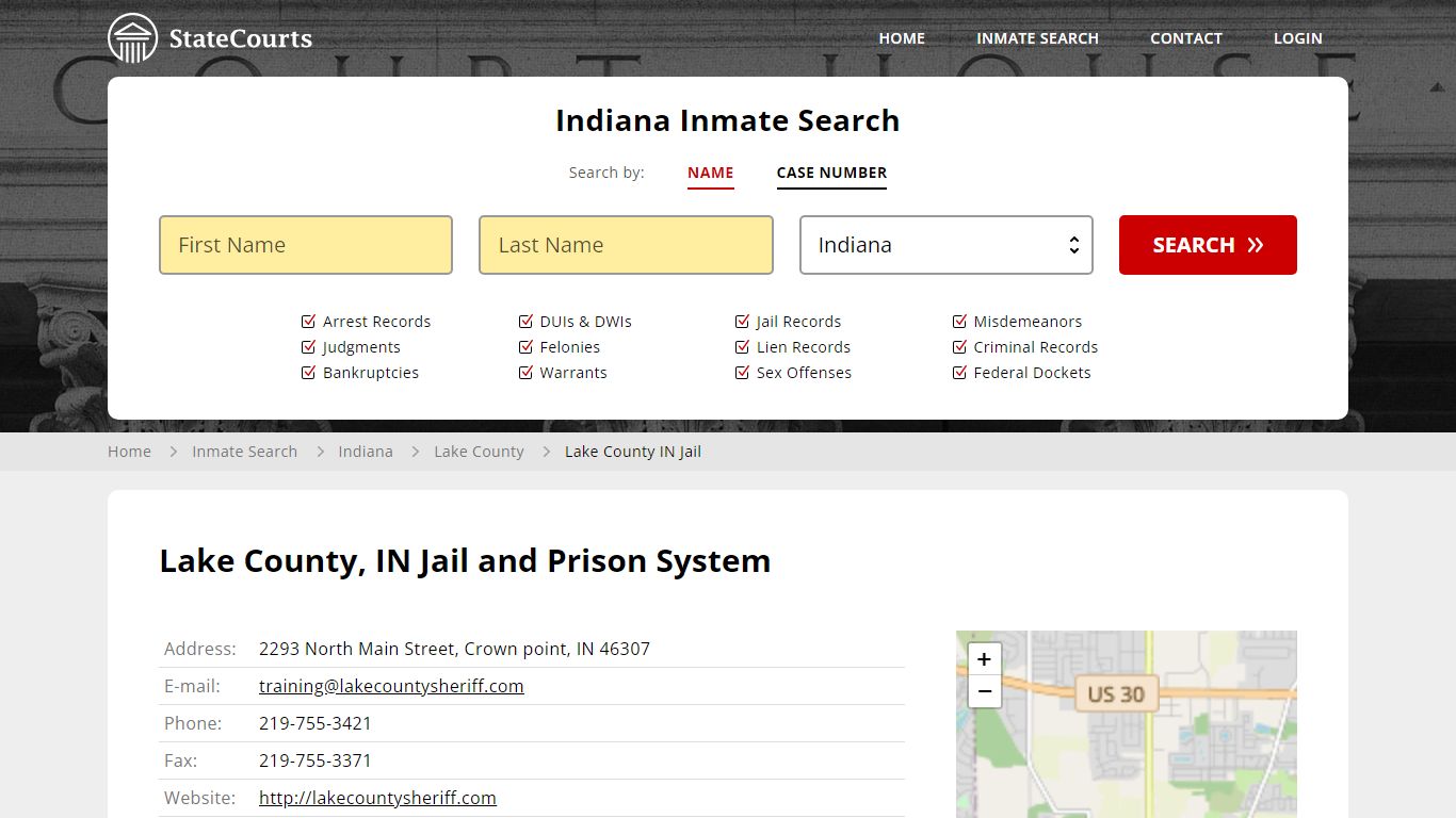 Lake County IN Jail Inmate Records Search, Indiana - StateCourts