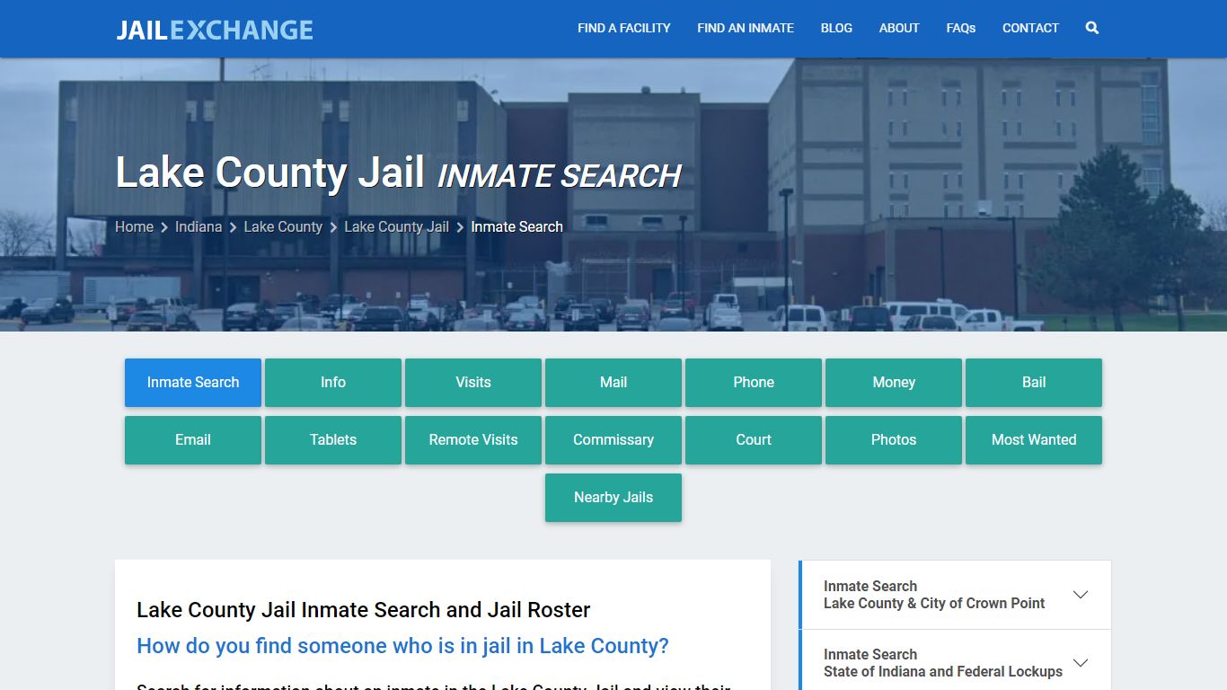Inmate Search: Roster & Mugshots - Lake County Jail, IN
