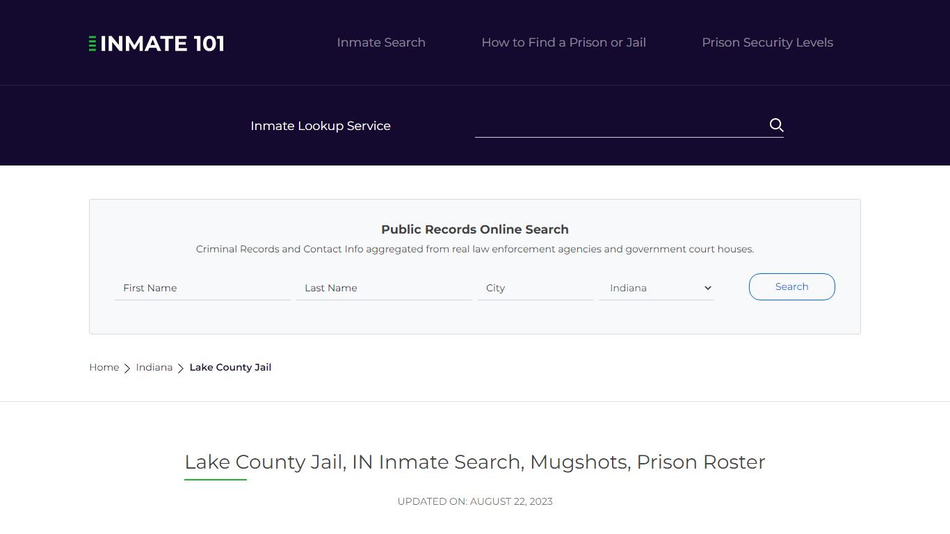 Lake County Jail, IN Inmate Search, Mugshots, Prison Roster